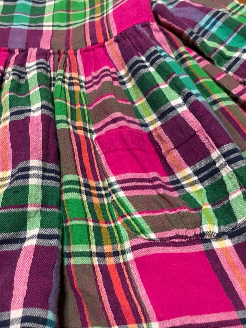 Ralph Lauren Pink and Green Plaid Ruffle Dress Size 24 Months